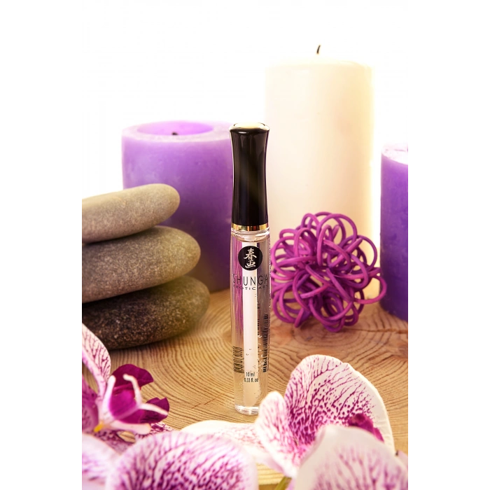 VipMarketim Shunga İlahi Zevk dudak parlatıcısı, buzlu ateş etkisi, çilek ve şampanya, 10 ml