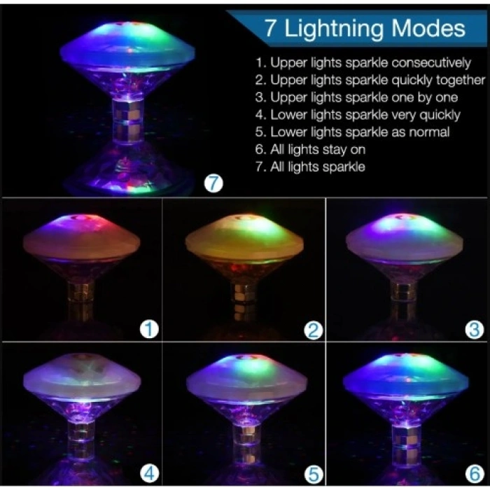 VipMarketim Sıcak LED sualtı gece lambası banyo yüzme havuz ışığı