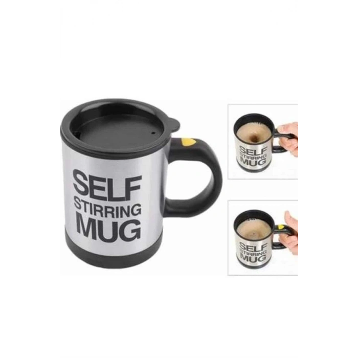 VipMarketim Sıcak Tutan Termos Bardak Kendi Kendini Karıştıran Mikser Kupa