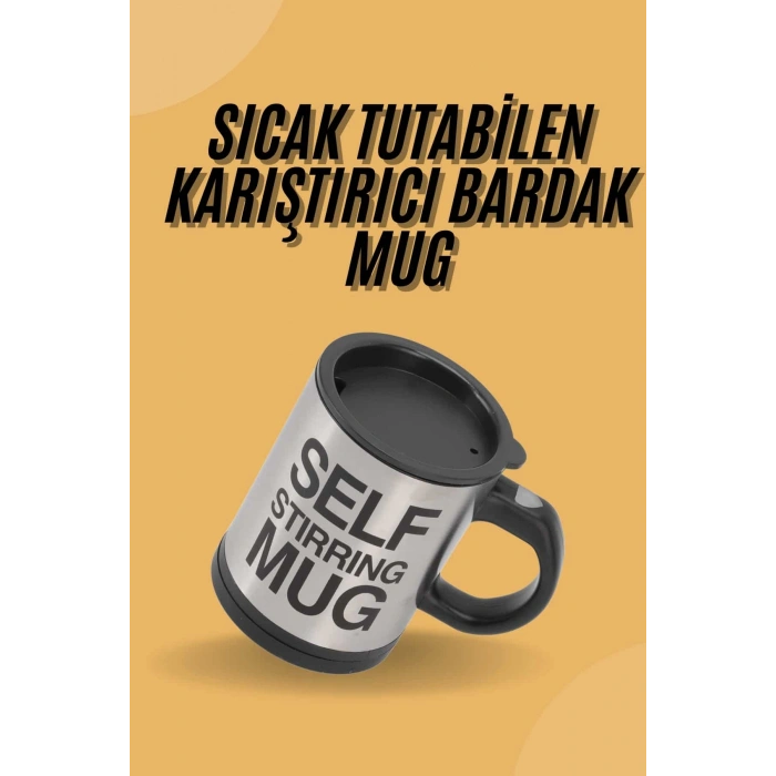VipMarketim Sıcak Tutan Termos Bardak Kendi Kendini Karıştıran Mikser Kupa