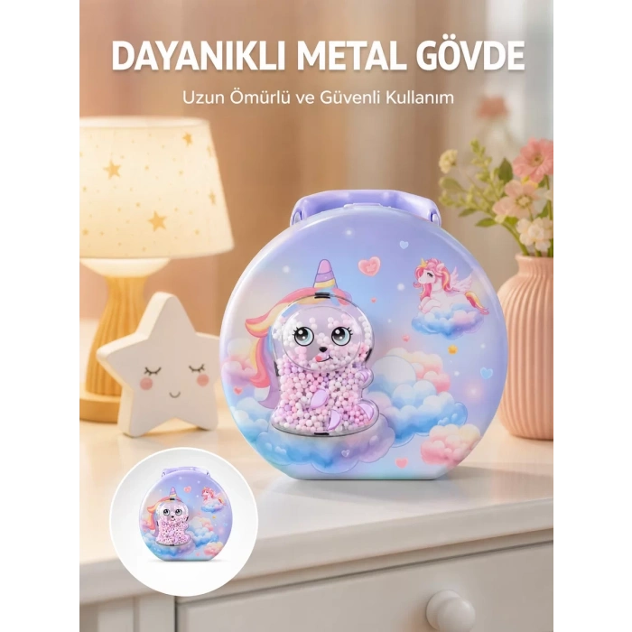 VipMarketim Şifreli Çocuk Para Kasası Metal Gövdeli Güvenli Kutu