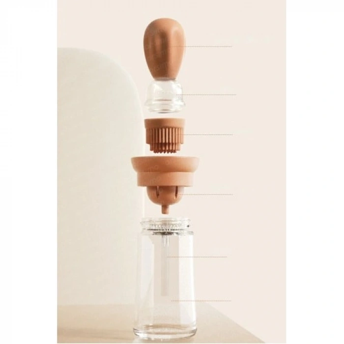 VipMarketim Silikon Hazneli Fırçalı Yağdanlık