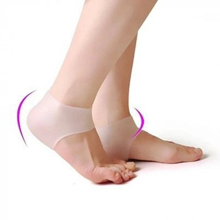 VipMarketim Silikon Topuk Çorabı Beyaz Renk