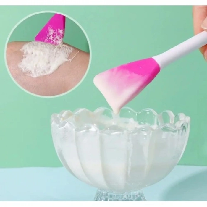 VipMarketim Silikon Yüz Temizleme Fırçası ve Maske Uygulama Spatulası