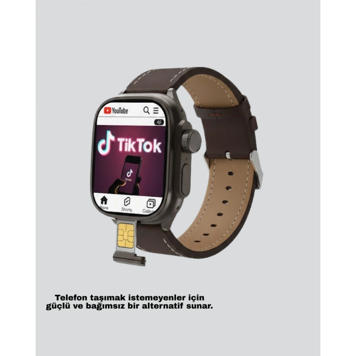 VipMarketim SIM Kartlı Akıllı Saat AMOLED Ekran Android Sistem