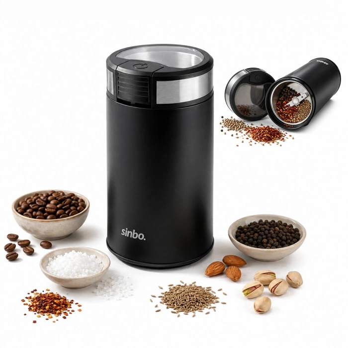 VipMarketim Sinbo Kahve ve Baharat Öğütücü Makine - 50 gr Çelik Hazne - 2 Bıçaklı