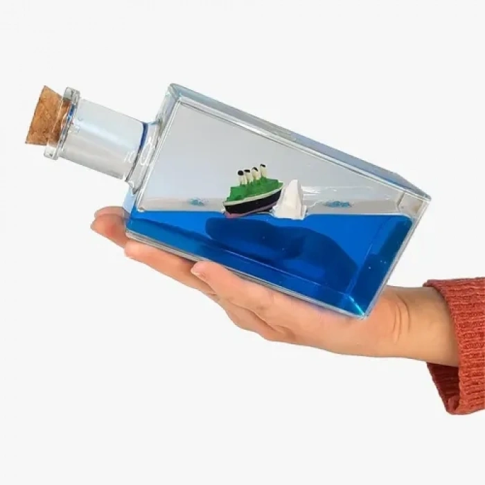 VipMarketim Şişe İçinde Batmayan Gemi Biblo