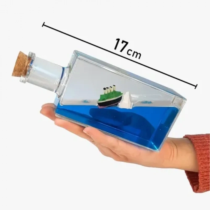 VipMarketim Şişe İçinde Batmayan Gemi Biblo