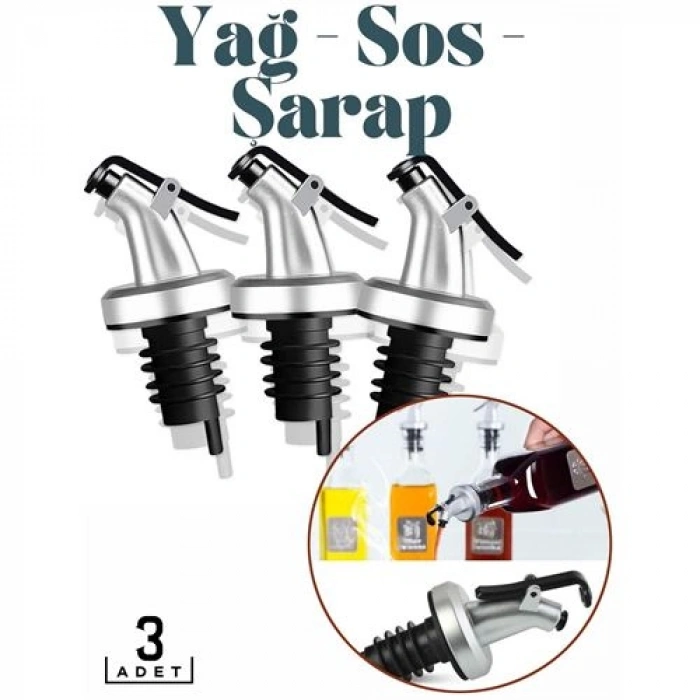 VipMarketim Şişe Tıpa Dağıtıcı Akış Seti 3lü BiancoLilla Design