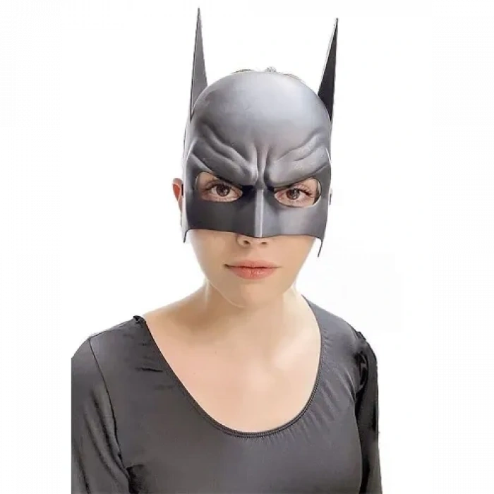 VipMarketim Siyah Çocuk Batman Maskesi Lastikli