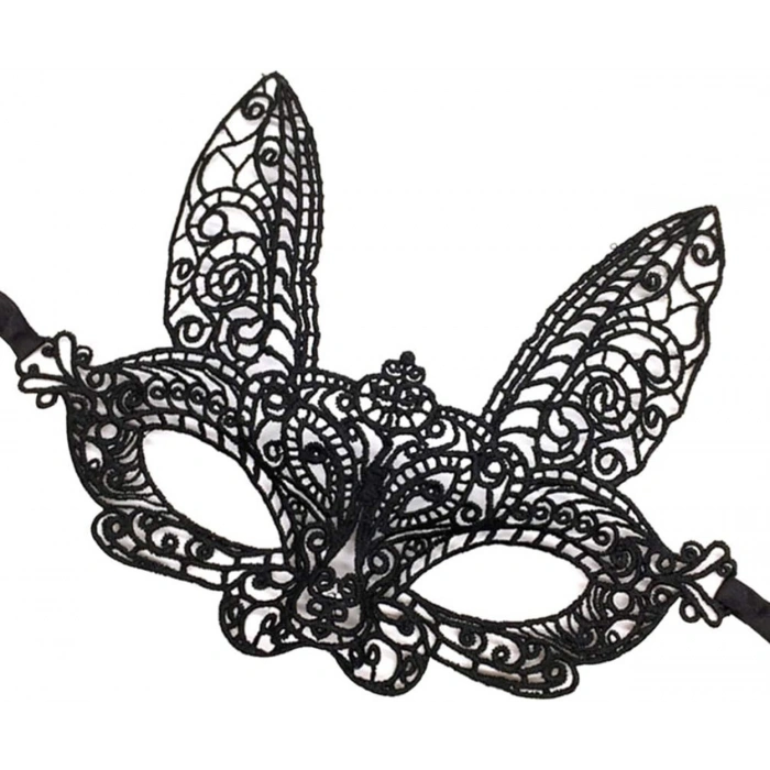 VipMarketim Siyah Dantel Kesim Balo Parti Maskesi 7 No