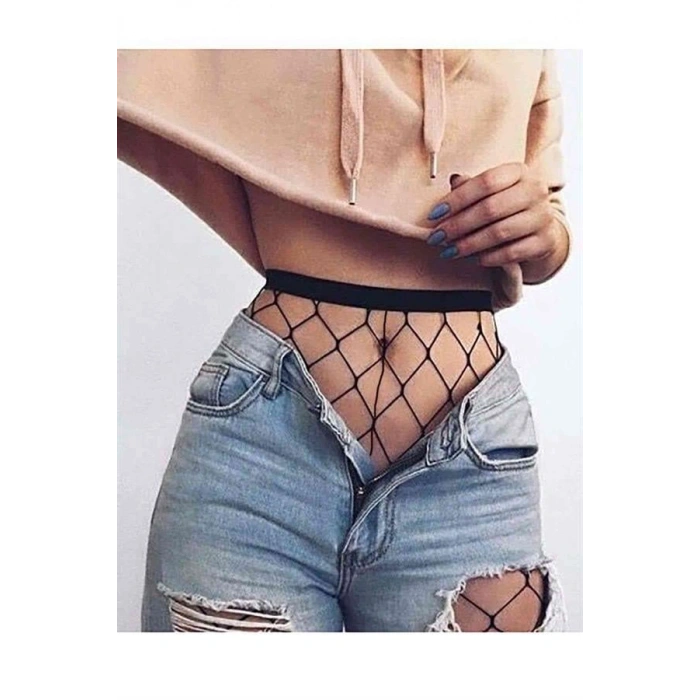 VipMarketim  Siyah Fileli Külotlu Çorap