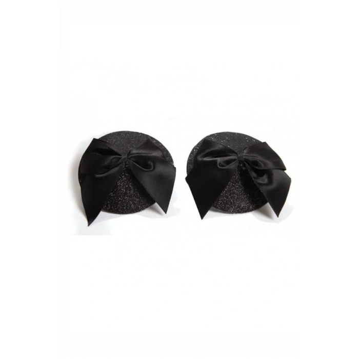 VipMarketim Siyah Fiyonklu Fantezi Göğüs Ucu Kapatıcı