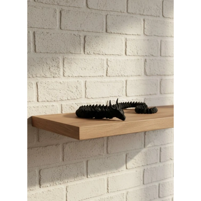 VipMarketim Siyah Hareketli Ejderha Figürü Esnek Gövdeli Dekoratif Tasarım 60 cm