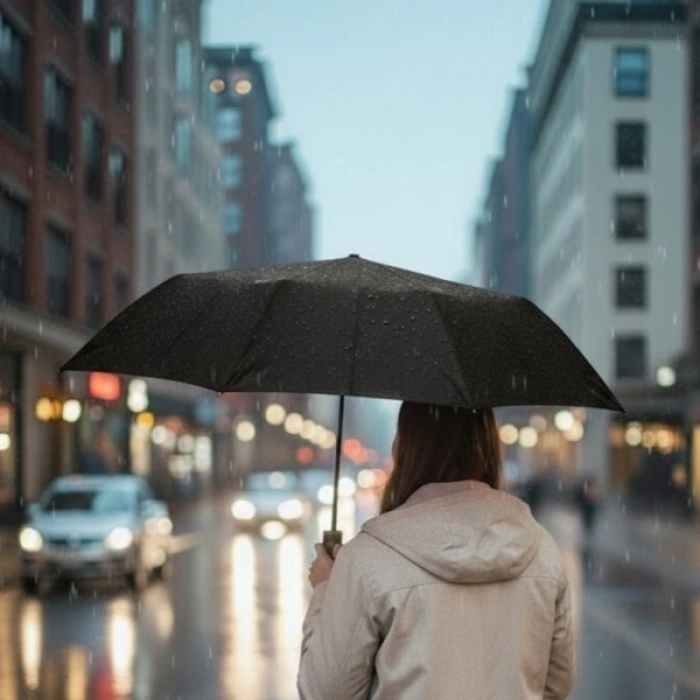 VipMarketim Siyah Kılıflı Otomatik Kompakt Şemsiye