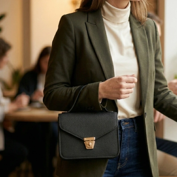 VipMarketim Siyah Kutu El Çantası