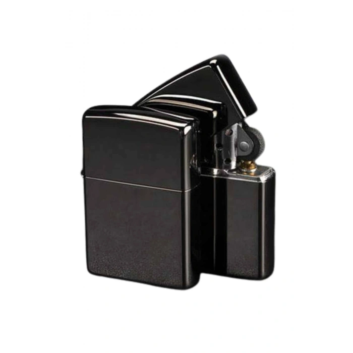 VipMarketim Siyah Kutulu Metal Çakmak Benzinli Hediyelik Eşya