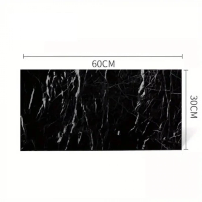 VipMarketim Siyah Mermer Desenli Alüminyum Plastik Duvar Sticker