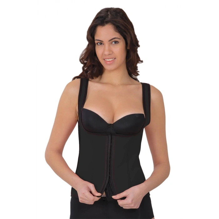 VipMarketim Si̇yah Mi Agraflı Göğsü Açık Atlet Korse (Kod:9173)