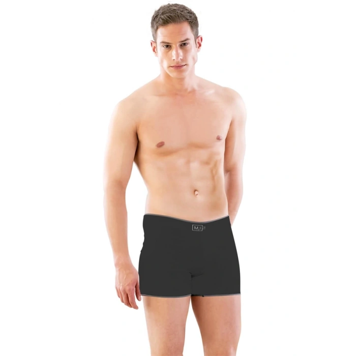 VipMarketim Siyah Mi Emay Seamless Uzun Erkek Boxer (Kod:2108)