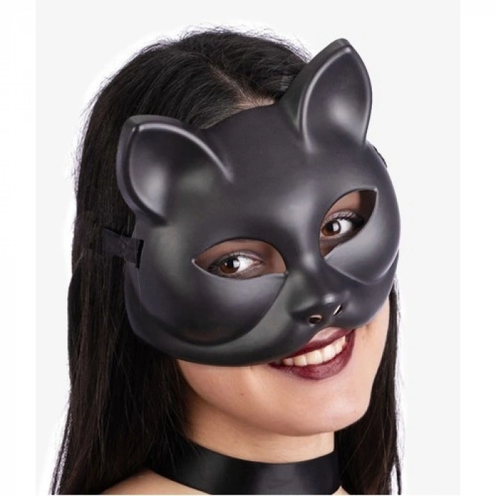 VipMarketim Siyah Renk Lüks Kedi Maskesi 12x13 cm