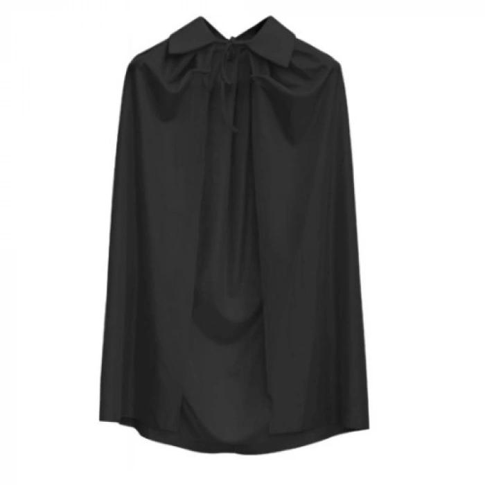 VipMarketim Siyah Renk Yakalı Çocuk Pelerin 90 cm