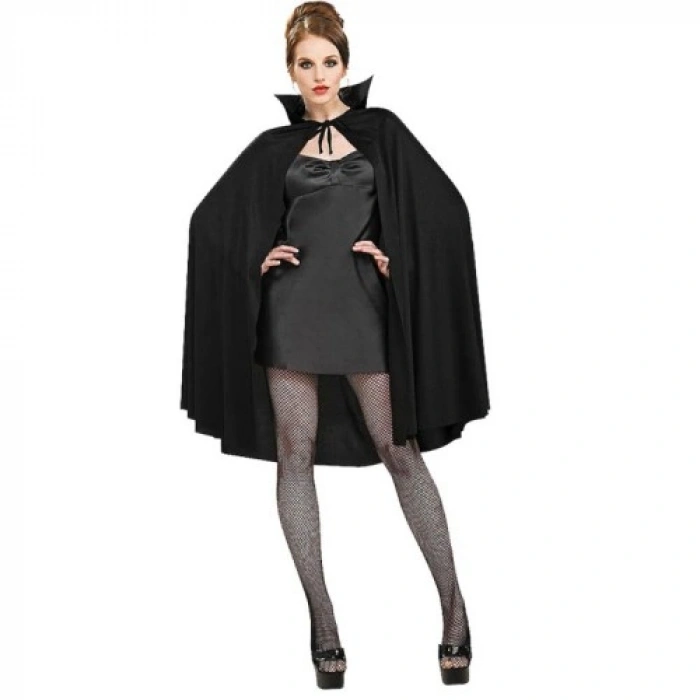 VipMarketim Siyah Renk Yakalı Halloween Pelerini 90 cm