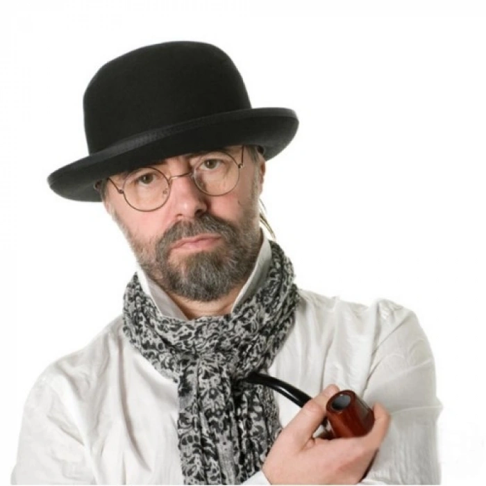 VipMarketim Siyah Renk Yetişkin Boy Retro Bowler Derby Şapkası 58 cm