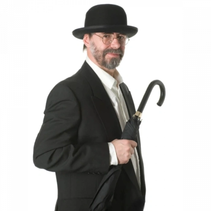 VipMarketim Siyah Renk Yetişkin Boy Retro Bowler Derby Şapkası 58 cm