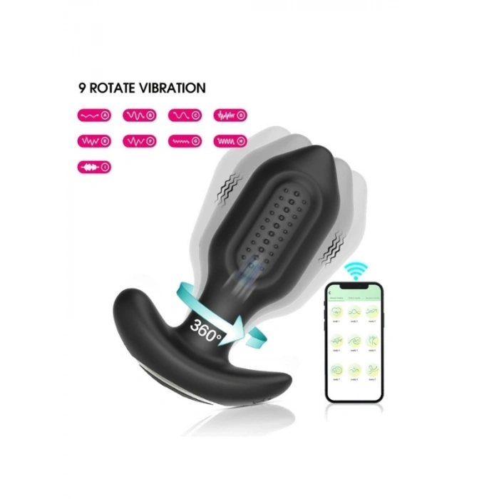 VipMarketim Sledgehammer Swing – Telefon Kontrollü Titreşimli Anal Plug (Siyah)