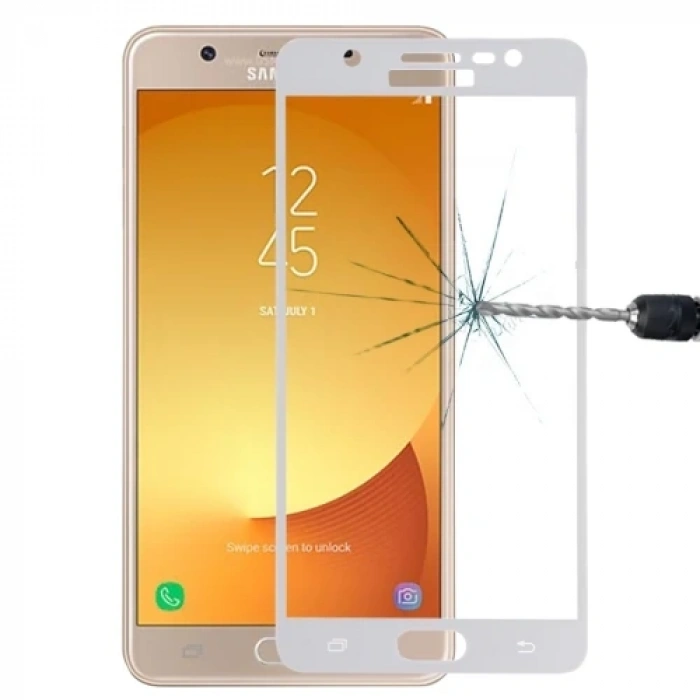 VipMarketim SM Galaxy J7 Max İçin Full Kaplama Kırılmaz Cam Ekran Koruyucu-(5775)