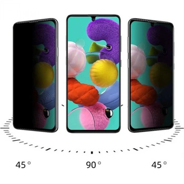 VipMarketim SM Galaxy S10 Lite 3D Full Privacy Gizlilik Tempered Cam Ekran Koruyucu-(5775)