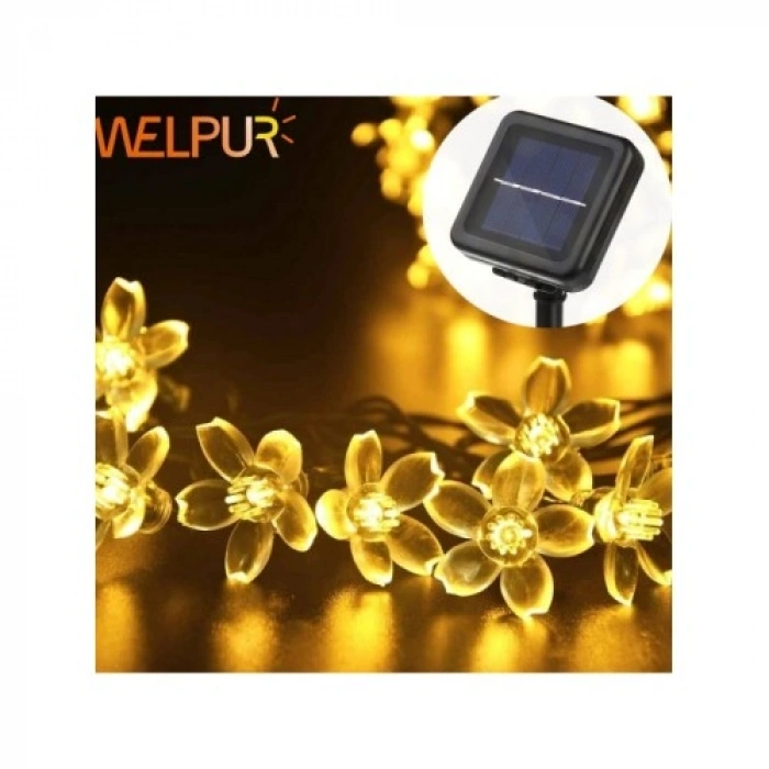 VipMarketim Solar 30 LEDli Çiçek Tasarımlı Günışığı Bahçe Aydınlatma