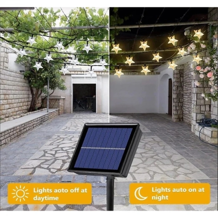VipMarketim Solar 8 Fonksiyonlu 7 Metre 30 Yıldız LED