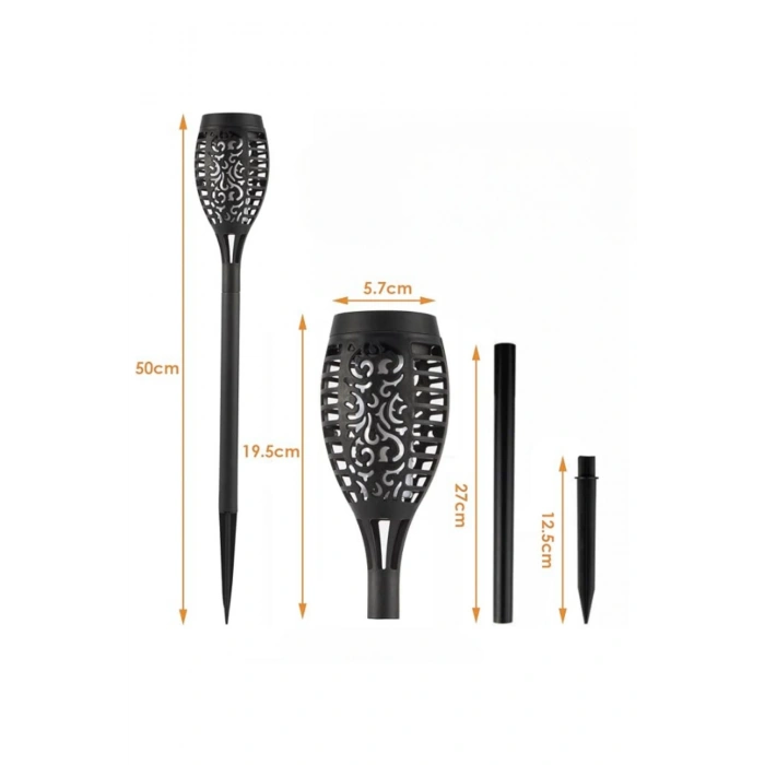 VipMarketim Solar Alev Efektli Bahçe Lambası