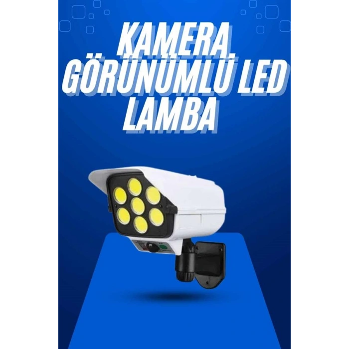 VipMarketim Solar Bahçe Aydınlatması Hareket Sensörlü Uzaktan Kumandalı Kamera Görünümlü