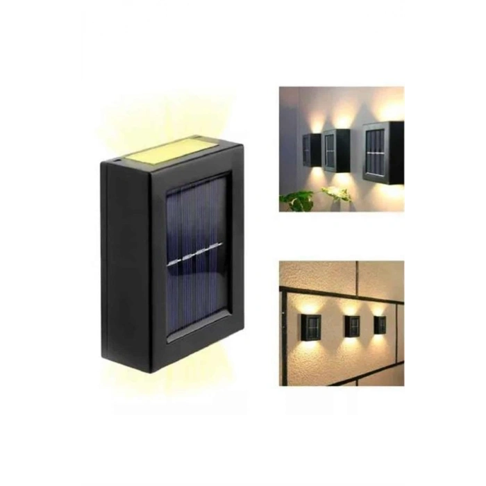 VipMarketim Solar Güneş Enerjili Çift Taraflı Duvar Lambası Çift Taraflı Duvar Lamba Güneş Enerjili