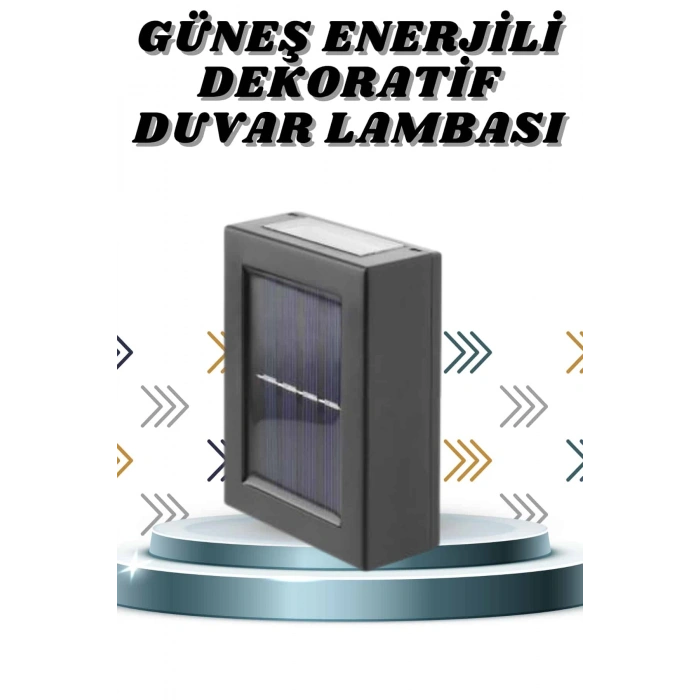 VipMarketim Solar Lamba Dekoratif Aplik Su Geçirmez Led Işıklı Duvar Lambası