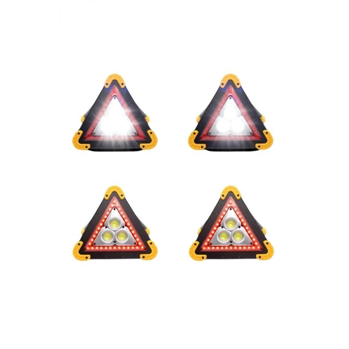 VipMarketim Solar Şarjlı Çok Fonksiyonlu Reflektör Işıklı Ikaz Lambası Acil Durum Reflektörü Acil Durum Uyarı Lambası