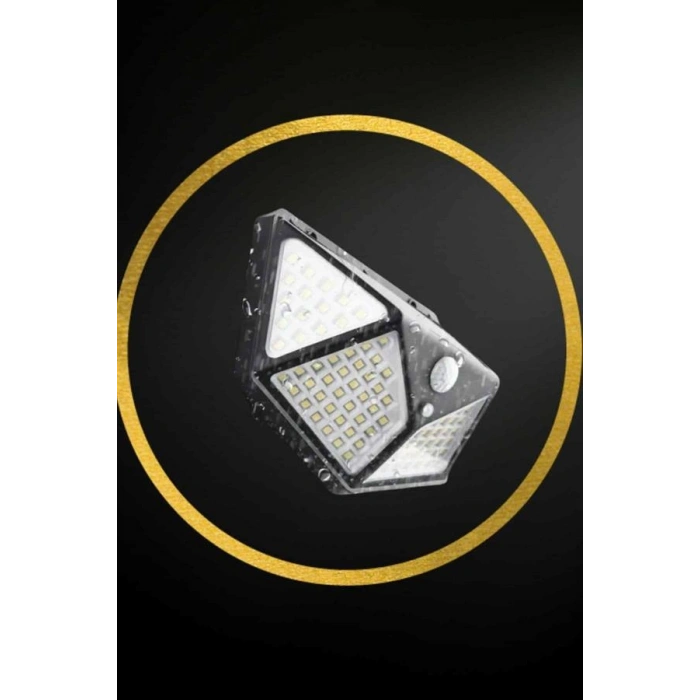 VipMarketim Solar Sensörlü Duvar Lambası Bahçe Lambaso Parlak Beyaz Işık Suya Dayanıklı