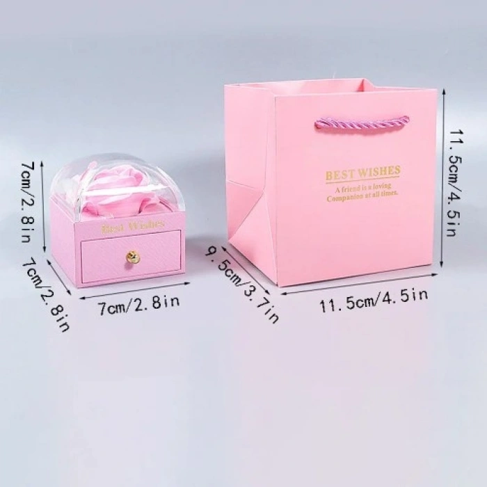 VipMarketim Sonsuzluk Gül Tasarımlı Takı Kutusu