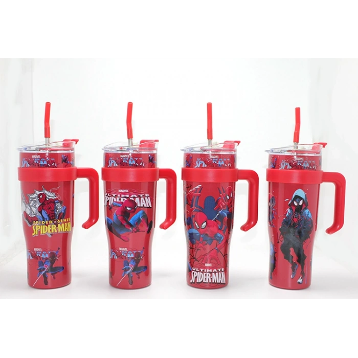 VipMarketim Spiderman Pipetli Termos Suluk