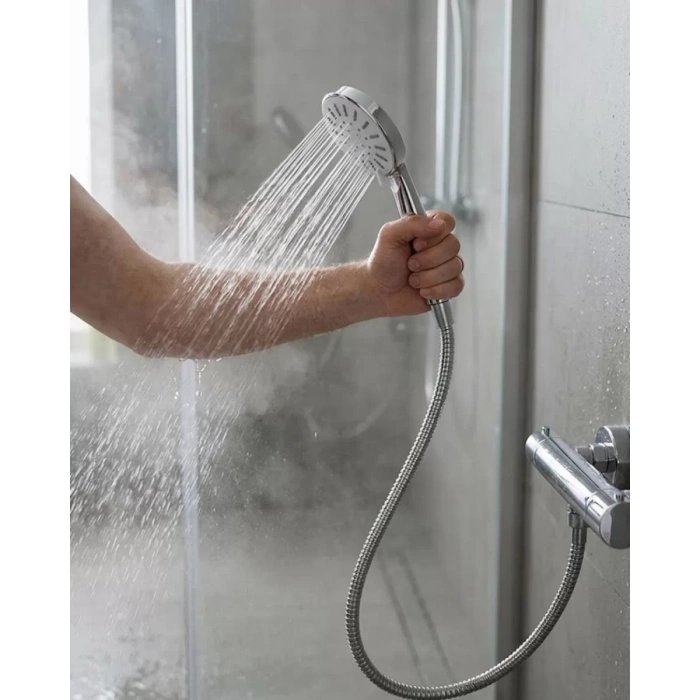 VipMarketim Spiral Hortumlu 4 Kademeli Krem El Duşu Başlığı Banyo Duş Seti