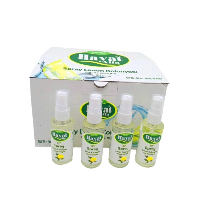 VipMarketim Sprey Kolonya - 50 ml - Limon Kolonyası - 80°