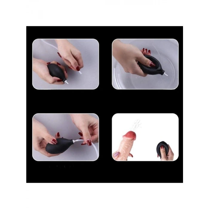 VipMarketim Su Fışkırtma Özellikli Gerçekçi Vantuzlu Dildo