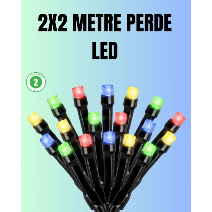 VipMarketim Su Geçirmez Pil Çalışan LED Perde Işık – İç ve Dış Mekan