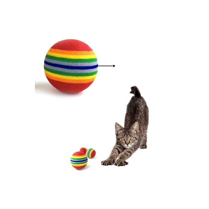 VipMarketim Sünger Kedi Köpek Çiğneme Ve Oyun Topu 4 Adet