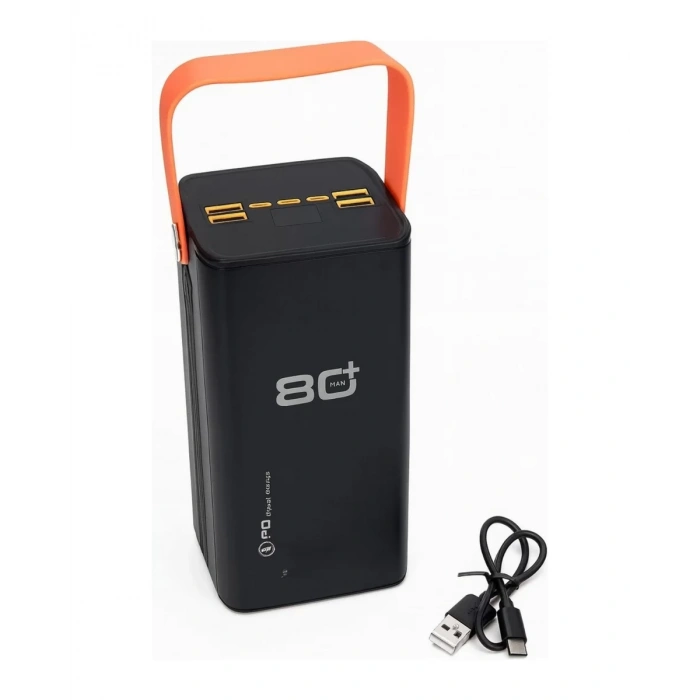 VipMarketim Süper Hızlı Şarj Powerbank 80000 mAh Büyük Kapasite Çoklu USB Çıkışlı Taşınabilir Şarj Aleti