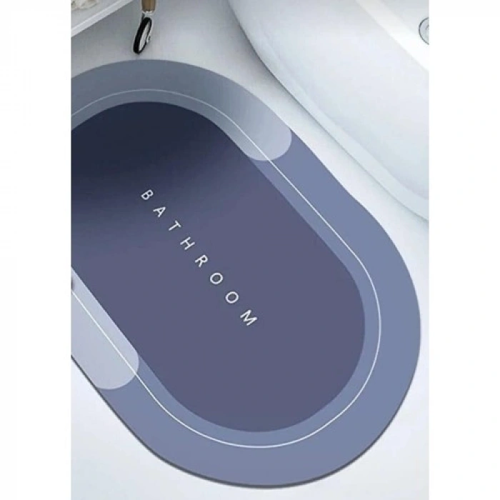 VipMarketim Süper Su Emici Kaymaz Tabanlı Nappa Banyo Paspası