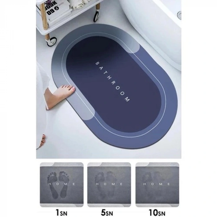 VipMarketim Süper Su Emici Kaymaz Tabanlı Paspas